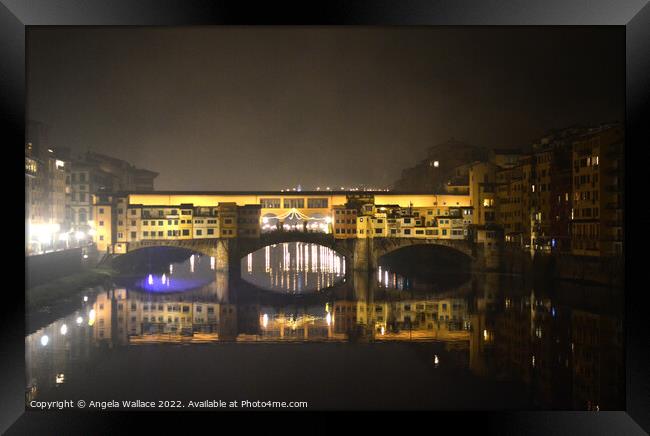 Ponte Vecchio Bridge Florence Framed Print by Angela Wallace