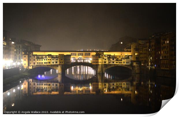 Ponte Vecchio Bridge Florence Print by Angela Wallace