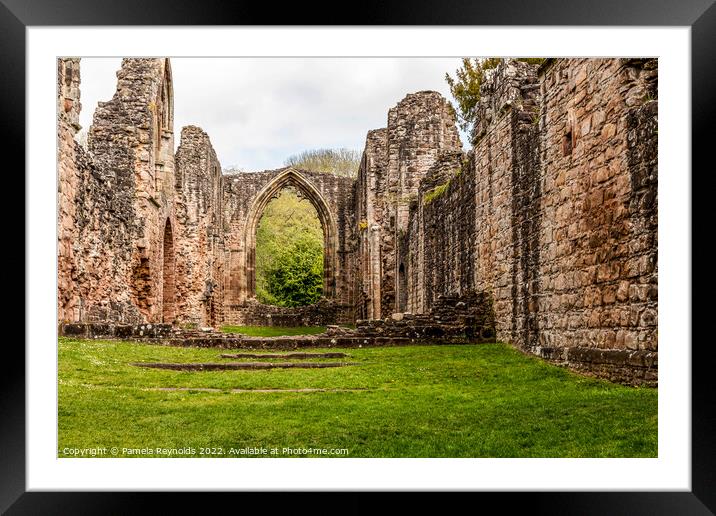 From Inside of Lilleshall Abbey  Framed Mounted Print by Pamela Reynolds