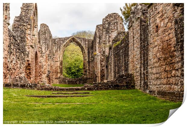 From Inside of Lilleshall Abbey  Print by Pamela Reynolds