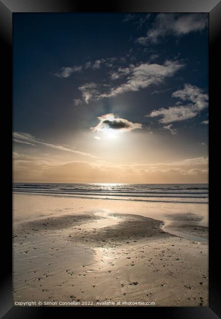 Sunset Ogmore Beach Framed Print by Simon Connellan