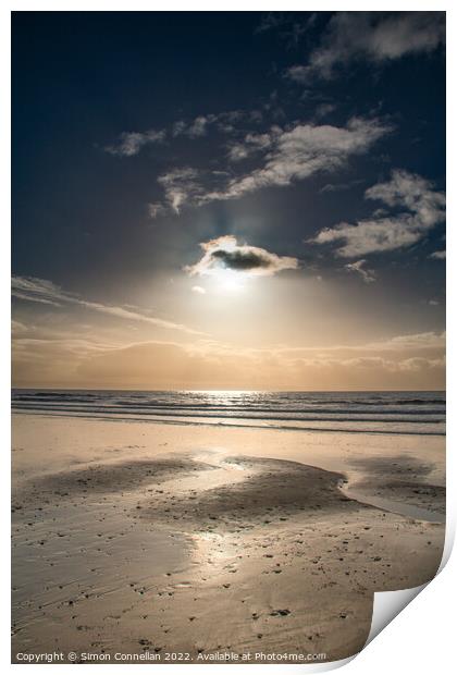 Sunset Ogmore Beach Print by Simon Connellan