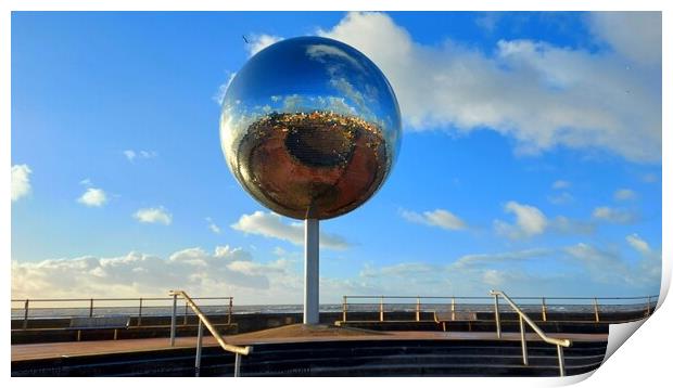 Mirror Ball, Blackpool Print by Michele Davis