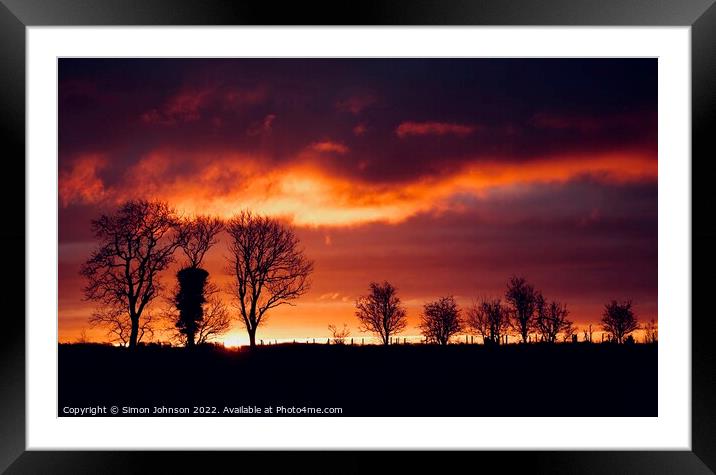 Cotswold sunrise Framed Mounted Print by Simon Johnson