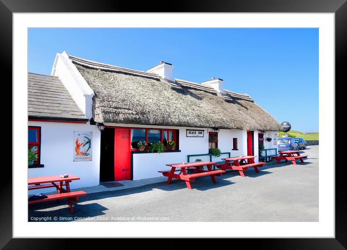 Beach Bar, County Sligo Framed Mounted Print by Simon Connellan