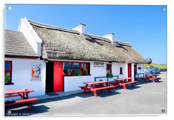 Beach Bar, County Sligo Acrylic by Simon Connellan