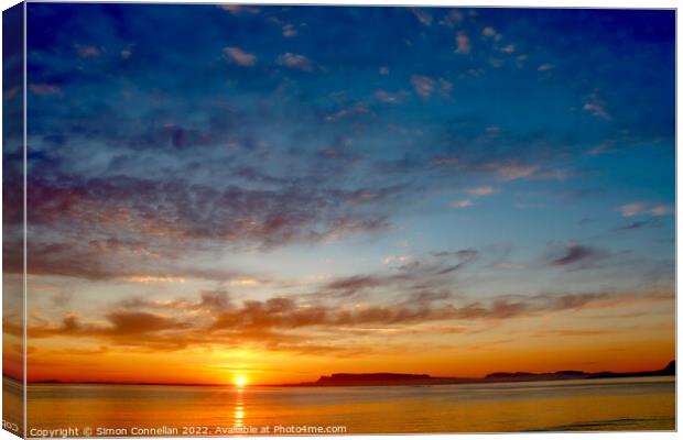 Sunrise over Sligo Bay Canvas Print by Simon Connellan
