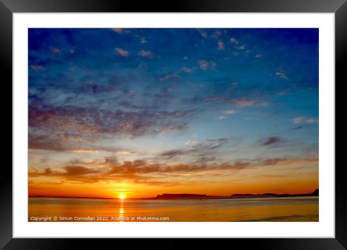 Sunrise over Sligo Bay Framed Mounted Print by Simon Connellan