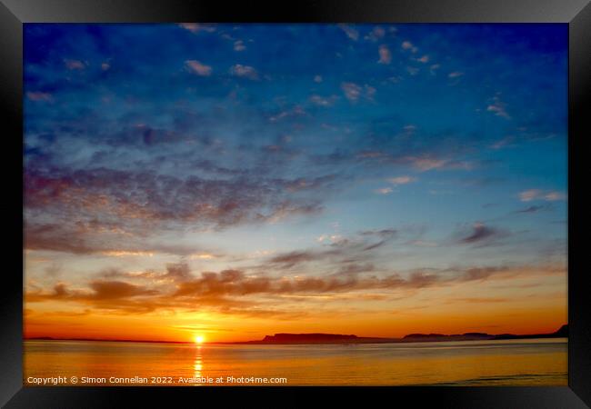 Sunrise over Sligo Bay Framed Print by Simon Connellan