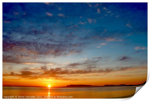 Sunrise over Sligo Bay Print by Simon Connellan