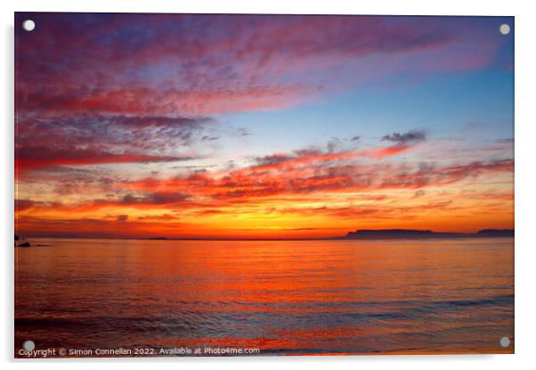 Sunrise over Sligo Bay Acrylic by Simon Connellan