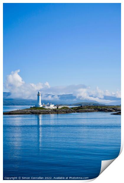 Lighthouse, Sound of Mull Print by Simon Connellan