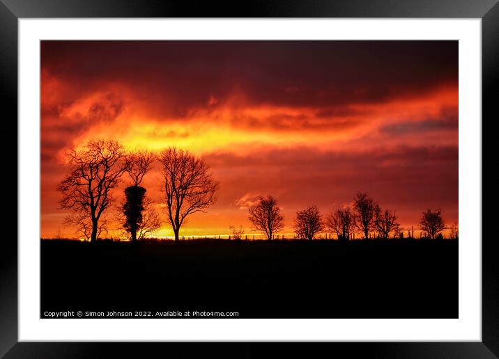 Cotswolod dawn Framed Mounted Print by Simon Johnson
