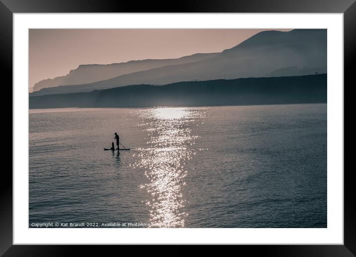 Paddle boarding at Kimmeridge Bay, Dorset Framed Mounted Print by KB Photo
