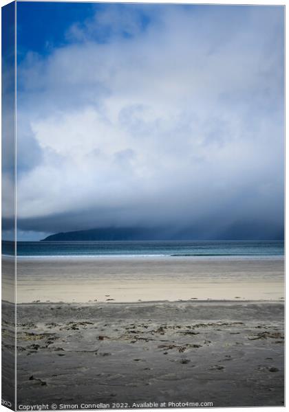 Eigg, Stormy Beach Canvas Print by Simon Connellan