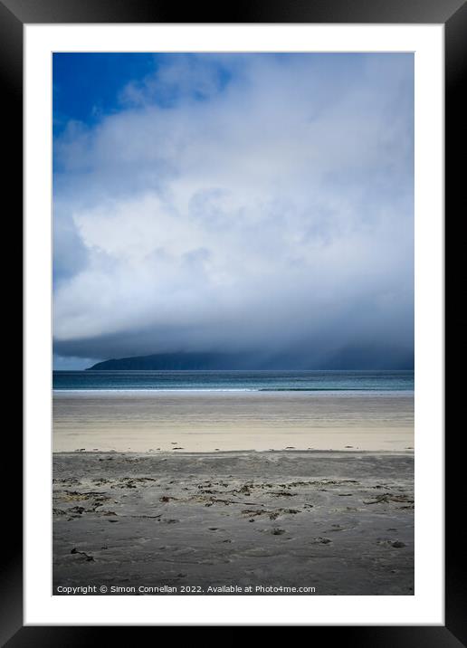Eigg, Stormy Beach Framed Mounted Print by Simon Connellan
