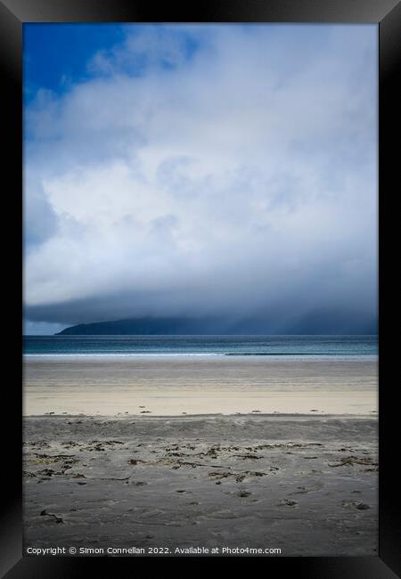 Eigg, Stormy Beach Framed Print by Simon Connellan