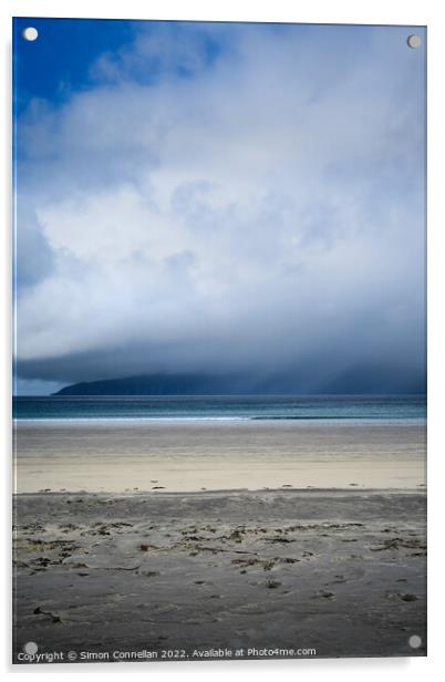 Eigg, Stormy Beach Acrylic by Simon Connellan