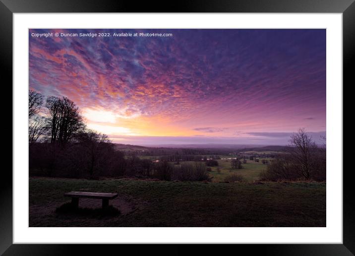 Sunset over Longleat Framed Mounted Print by Duncan Savidge