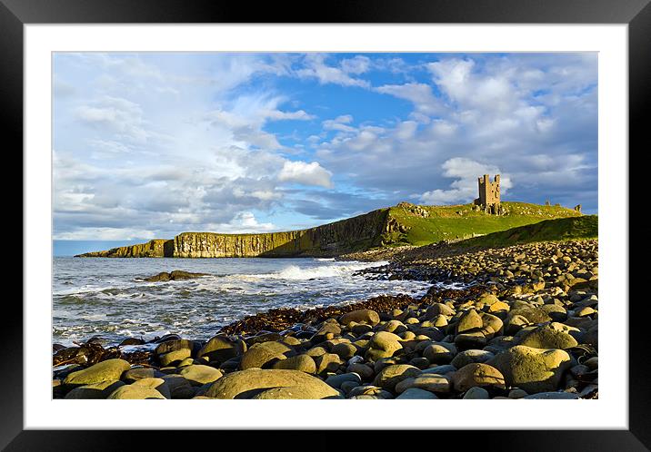 Dunstanburgh Headland Framed Mounted Print by Kevin Tate