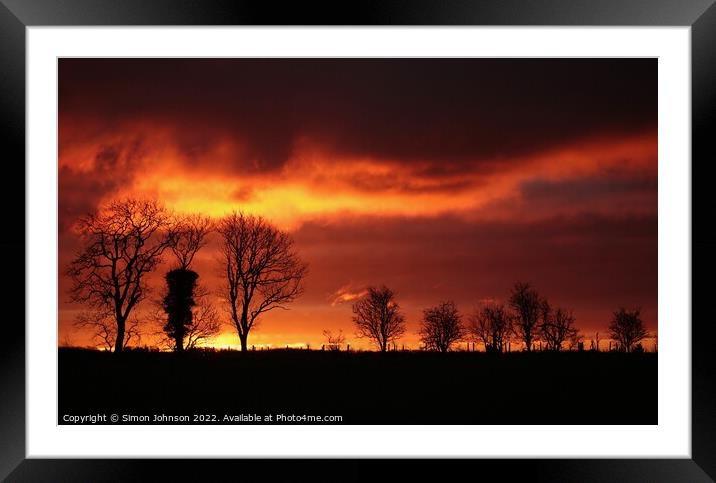 Sky cloud Framed Mounted Print by Simon Johnson