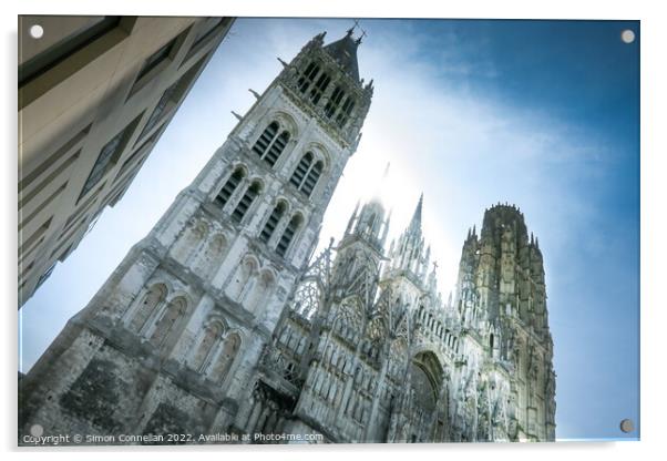 Rouen Cathedral Acrylic by Simon Connellan
