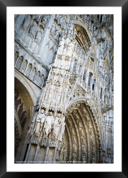 Rouen Cathedral Framed Mounted Print by Simon Connellan