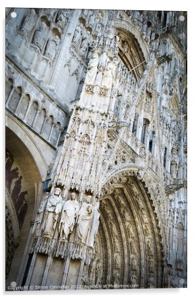 Rouen Cathedral Acrylic by Simon Connellan