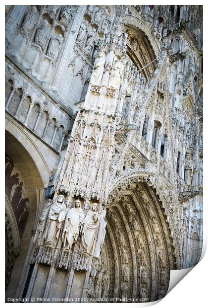 Rouen Cathedral Print by Simon Connellan