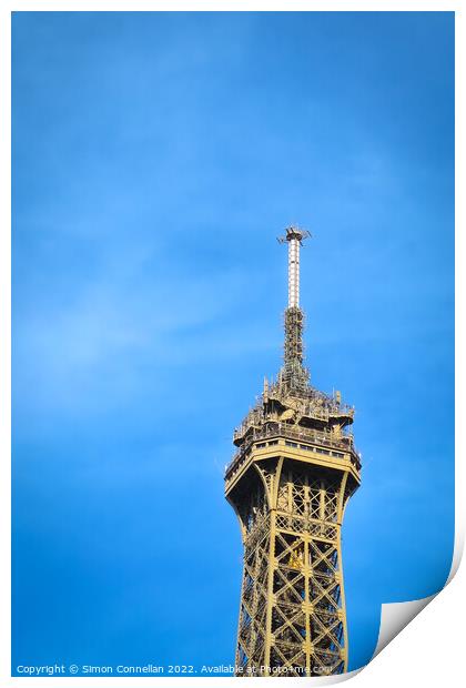Eiffel Tower, Paris Print by Simon Connellan