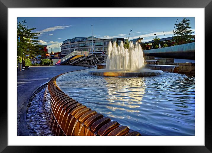 Sheaf Square Water Feature Framed Mounted Print by Darren Galpin