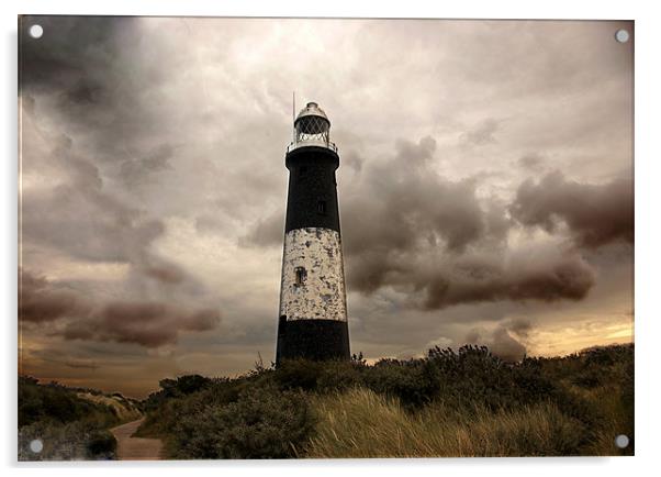 The Old Lighthouse - Spurn Point Acrylic by Trevor Kersley RIP
