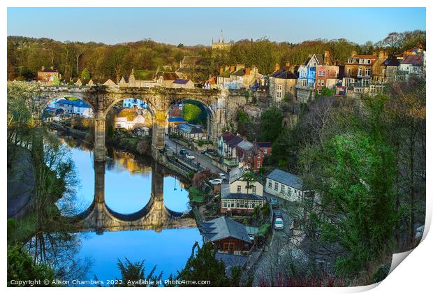 Knaresborough Viaduct By Day Print by Alison Chambers