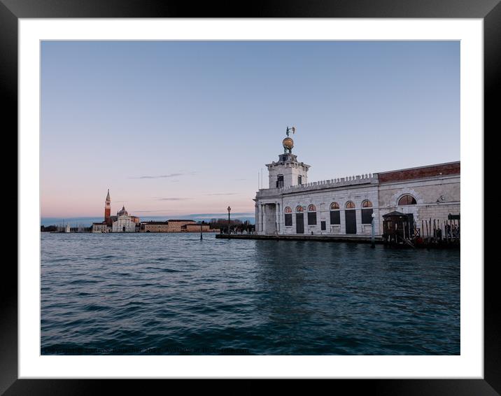 Punta della Dogana and San Giorgio Maggiore Church in Venice Framed Mounted Print by Dietmar Rauscher