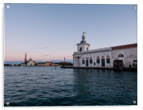Punta della Dogana and San Giorgio Maggiore Church in Venice Acrylic by Dietmar Rauscher