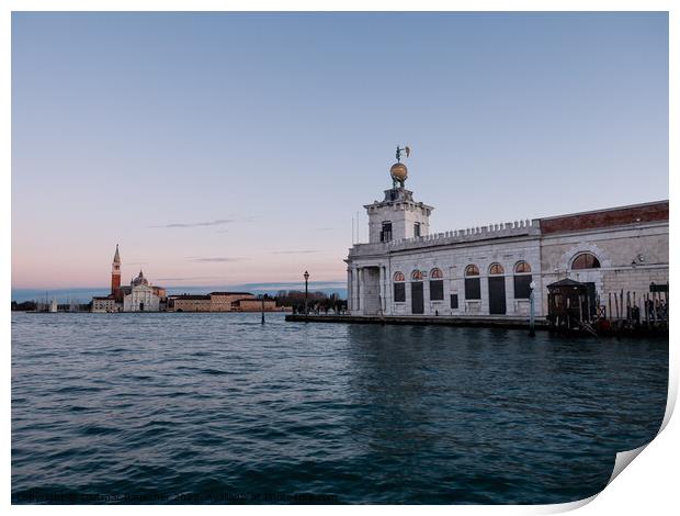 Punta della Dogana and San Giorgio Maggiore Church in Venice Print by Dietmar Rauscher