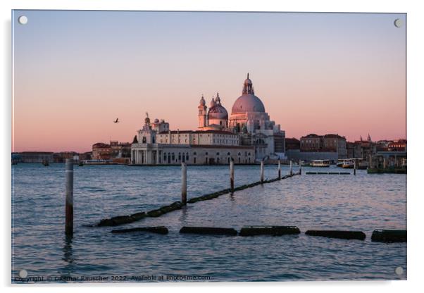 Punta Dogana and Santa Maria della Salute in Venice at Dawn Acrylic by Dietmar Rauscher