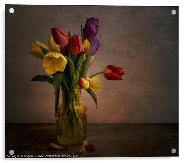 Tulips Acrylic by Angela H