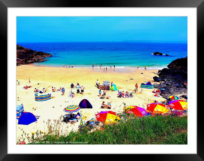 Porthgwidden beach, St Ives, Cornwall, UK. Framed Mounted Print by john hill