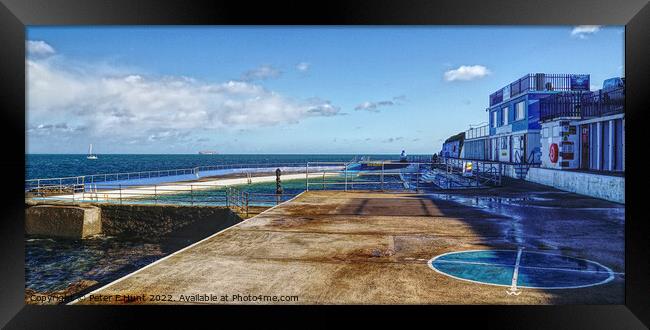Winter At Shoalstone Pool Brixham Framed Print by Peter F Hunt