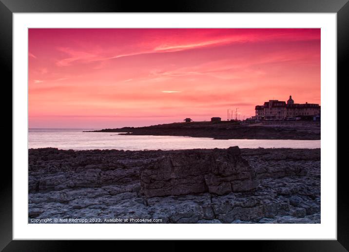 Porthcawl at Sunset Framed Mounted Print by Neil Redrupp