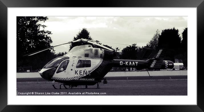 Kent air ambulance Framed Mounted Print by Sharon Lisa Clarke