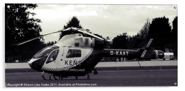 Kent air ambulance Acrylic by Sharon Lisa Clarke