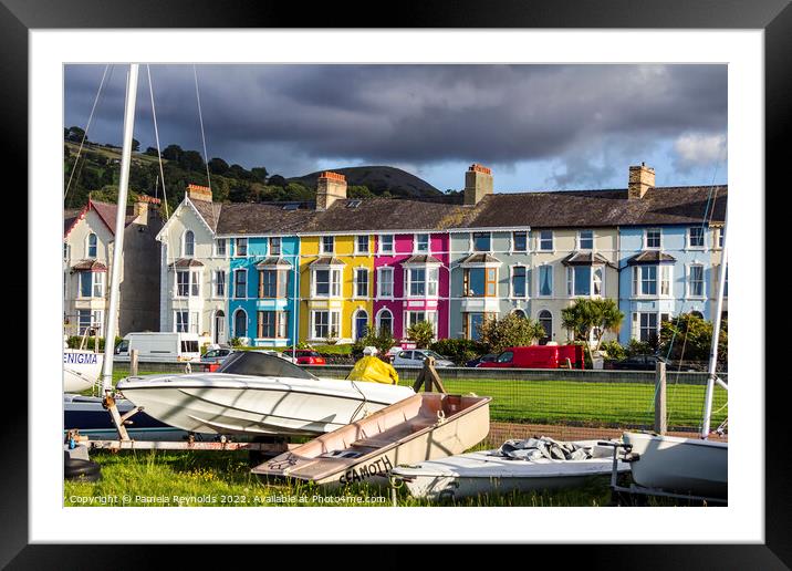 A View of Llanfairfechan Seaside Town, north Wales Framed Mounted Print by Pamela Reynolds