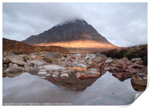 Buacaille Etive Mor Print by Stephen Taylor