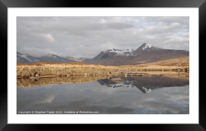 Meall a'Bhuiridh Framed Mounted Print by Stephen Taylor