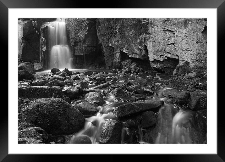 Lumsdale Waterfall, Derbyshire Framed Mounted Print by Scott Simpson