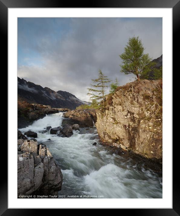 The River Coe Framed Mounted Print by Stephen Taylor