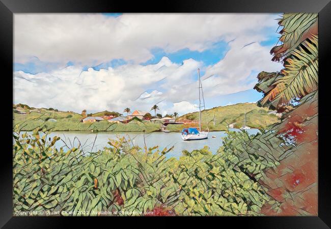 Nelsons Dockyard Antigua Framed Print by Stuart Chard