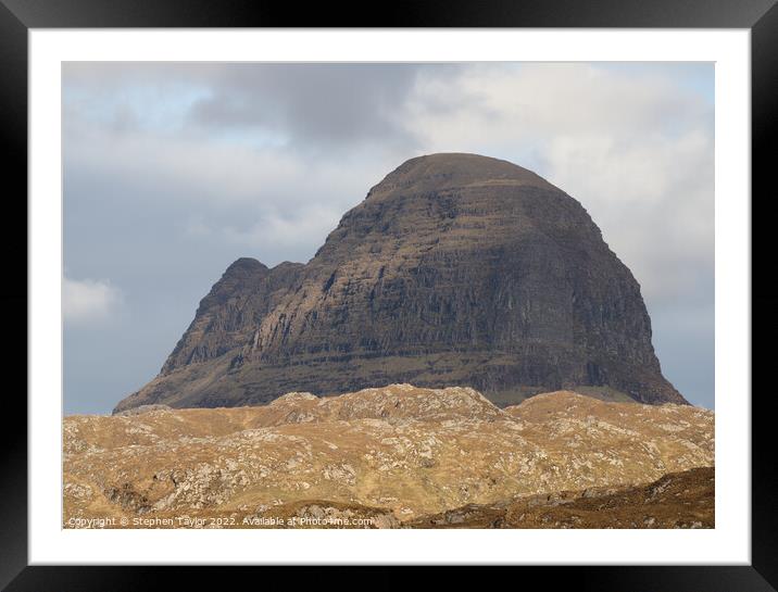 Suilven Framed Mounted Print by Stephen Taylor
